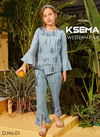 Gray Colour KSEMA PAIR Fancy Wear Designer Top With Bottom Kids Latest Collection KSEMA 1